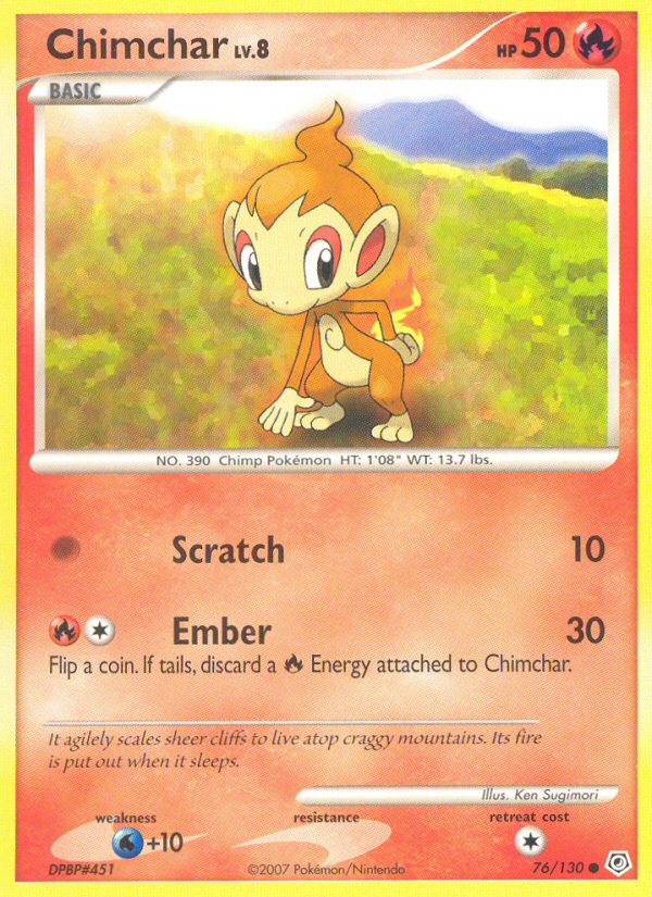 Chimchar (76/130) [Diamond & Pearl: Base Set] | Good Games Cannington