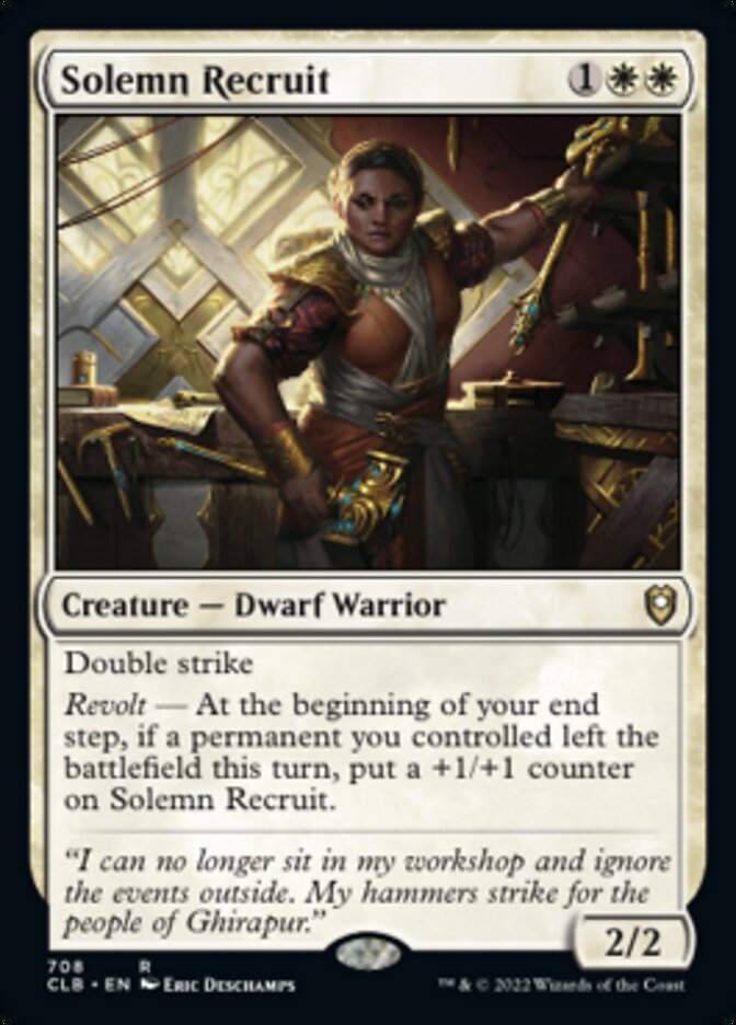 Solemn Recruit [Commander Legends: Battle for Baldur's Gate] | Good Games Cannington