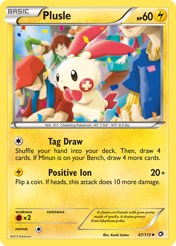Plusle (47/113) [Black & White: Legendary Treasures] | Good Games Cannington