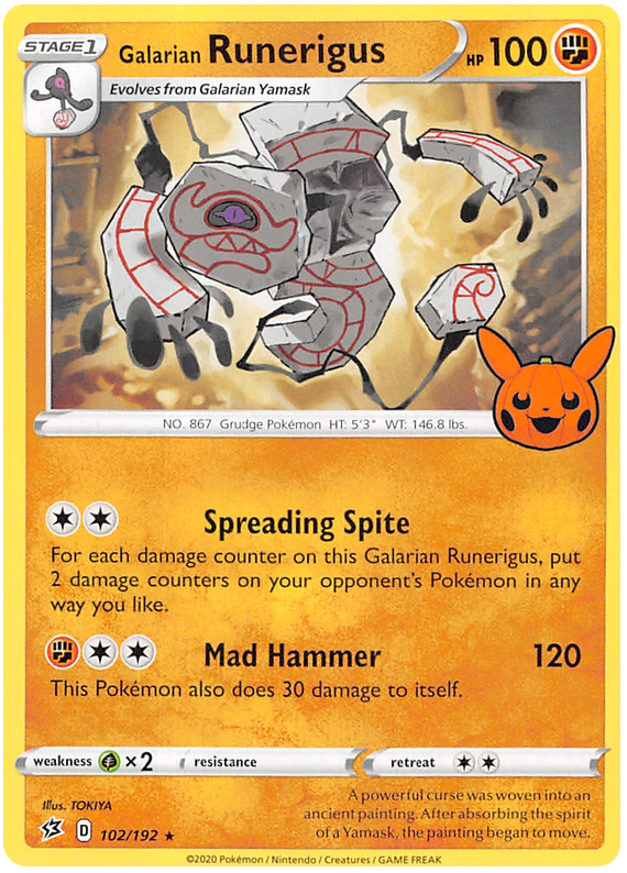 Galarian Runerigus (102/192) [Trick or Trade 2023] | Good Games Cannington
