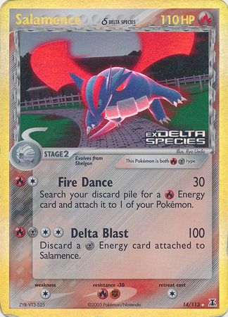 Salamence (14/113) (Delta Species) (Stamped) [EX: Delta Species] | Good Games Cannington