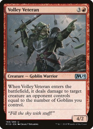 Volley Veteran [Core Set 2019] | Good Games Cannington