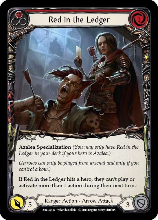 Red in the Ledger [ARC043-M] 1st Edition Normal | Good Games Cannington
