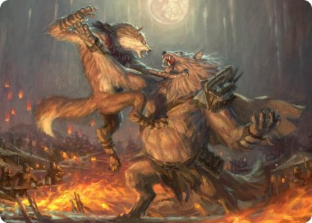 Duel for Dominance Art Card [Innistrad: Midnight Hunt Art Series] | Good Games Cannington