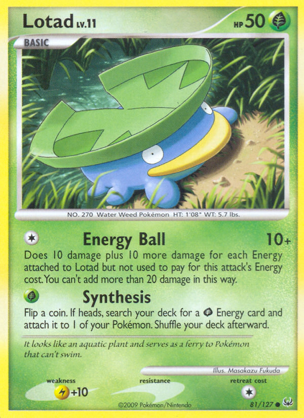 Lotad (81/127) [Platinum: Base Set] | Good Games Cannington