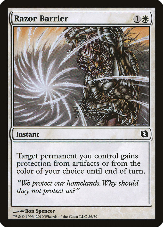 Razor Barrier [Duel Decks: Elspeth vs. Tezzeret] | Good Games Cannington
