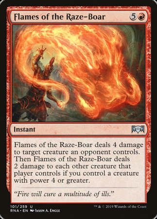 Flames of the Raze-Boar [Ravnica Allegiance] | Good Games Cannington