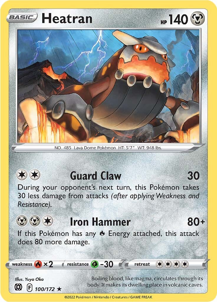 Heatran (100/172) [Sword & Shield: Brilliant Stars] | Good Games Cannington