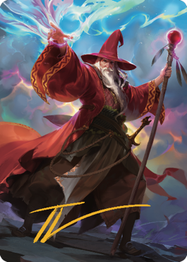 Elminster Art Card (36) (Gold-Stamped Signature) [Commander Legends: Battle for Baldur's Gate Art Series] | Good Games Cannington