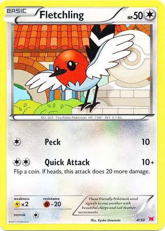 Fletchling (4/30) [XY: Trainer Kit 2 - Latias] | Good Games Cannington