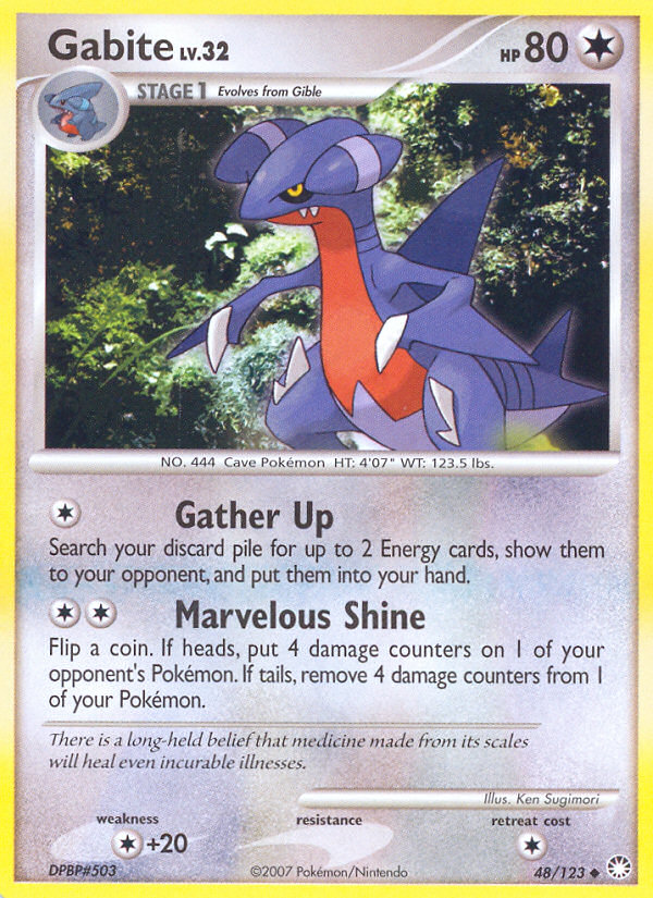 Gabite (48/123) [Diamond & Pearl: Mysterious Treasures] | Good Games Cannington