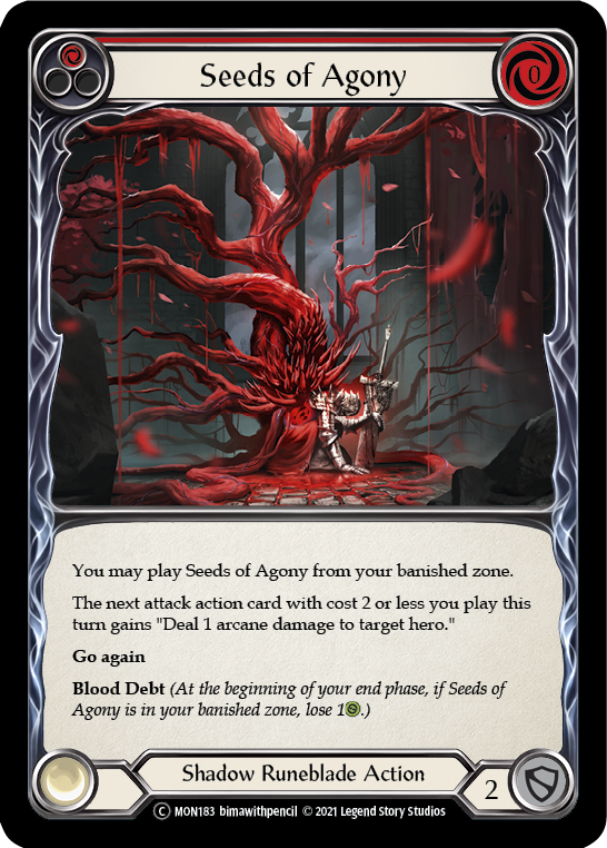 Seeds of Agony (Red) [U-MON183-RF] Unlimited Rainbow Foil | Good Games Cannington