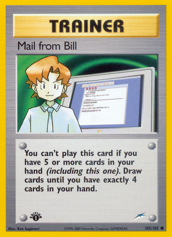 Mail from Bill (105/105) [Neo Destiny 1st Edition] | Good Games Cannington