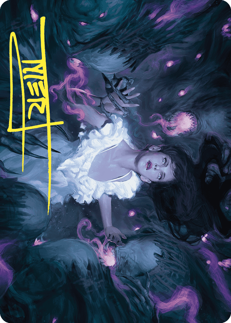 Neva, Stalked by Nightmares Art Card (Gold-Stamped Signature) [Wilds of Eldraine Art Series] | Good Games Cannington