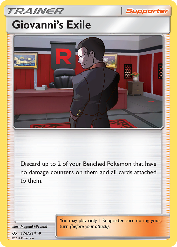 Giovanni's Exile (174/214) [Sun & Moon: Unbroken Bonds] | Good Games Cannington