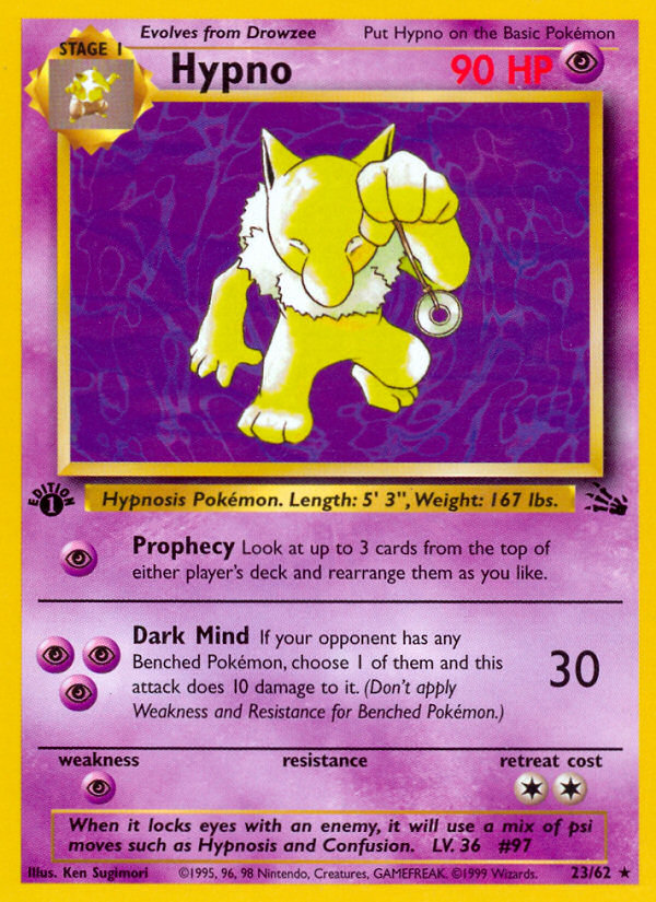 Hypno (23/62) [Fossil 1st Edition] | Good Games Cannington