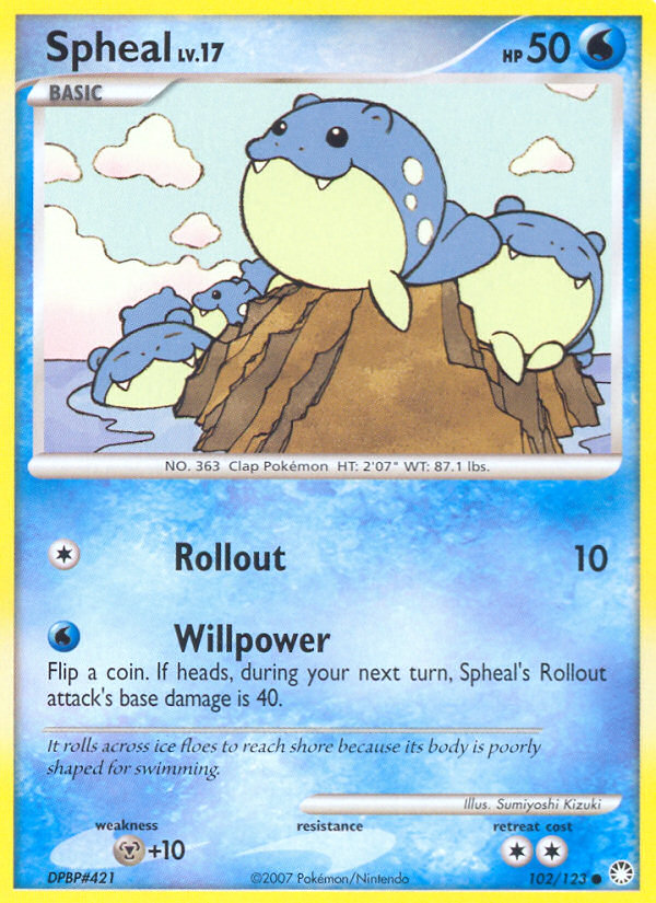 Spheal (102/123) [Diamond & Pearl: Mysterious Treasures] | Good Games Cannington