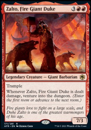 Zalto, Fire Giant Duke (Promo Pack) [Dungeons & Dragons: Adventures in the Forgotten Realms Promos] | Good Games Cannington