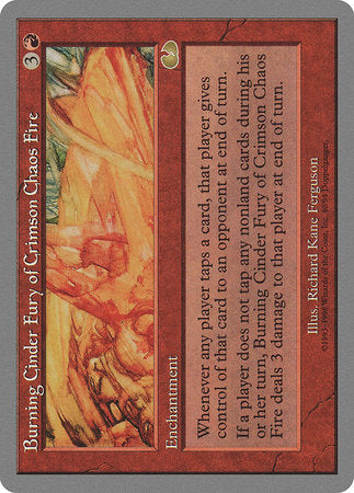 Burning Cinder Fury of Crimson Chaos Fire [Unglued] | Good Games Cannington