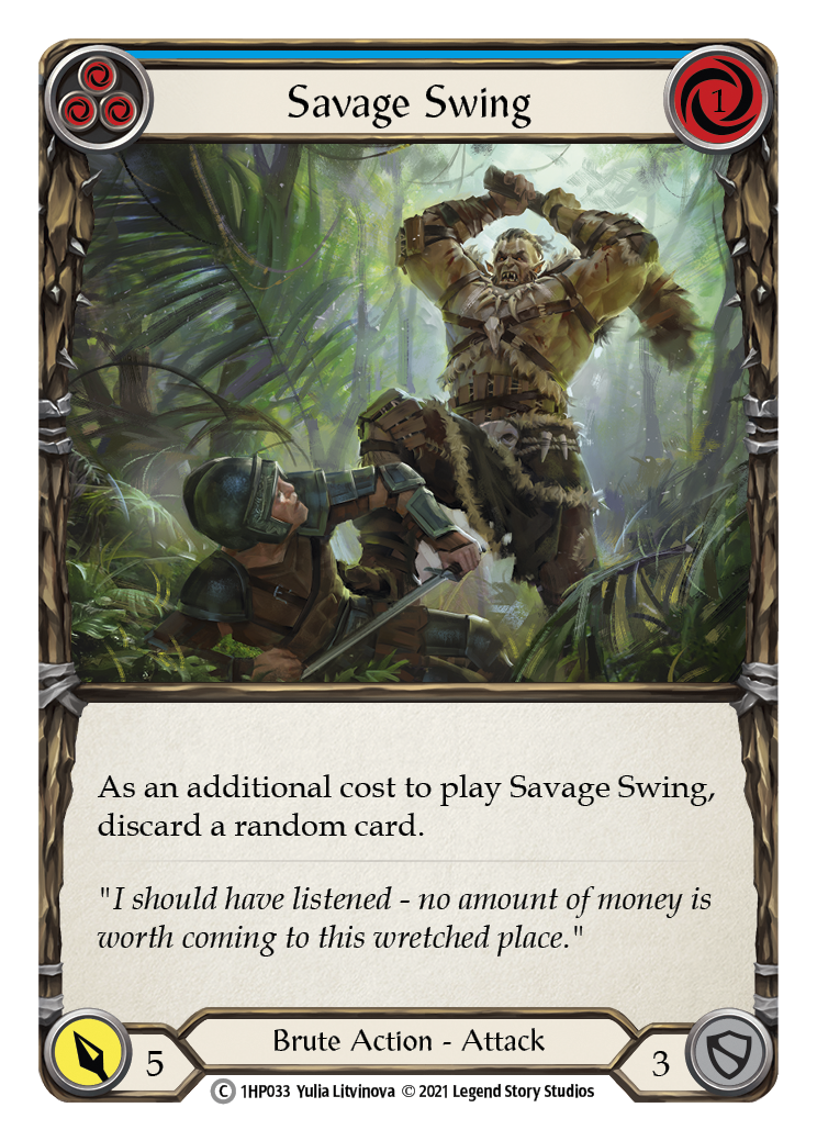 Savage Swing (Blue) [1HP033] | Good Games Cannington