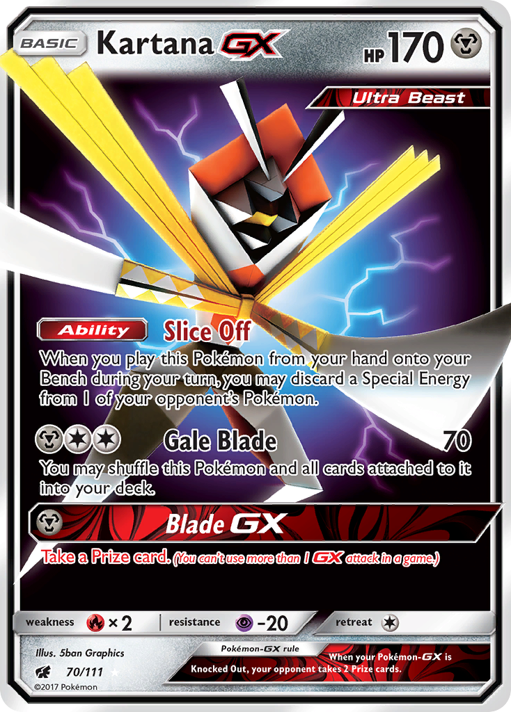Kartana GX (70/111) [Sun & Moon: Crimson Invasion] | Good Games Cannington