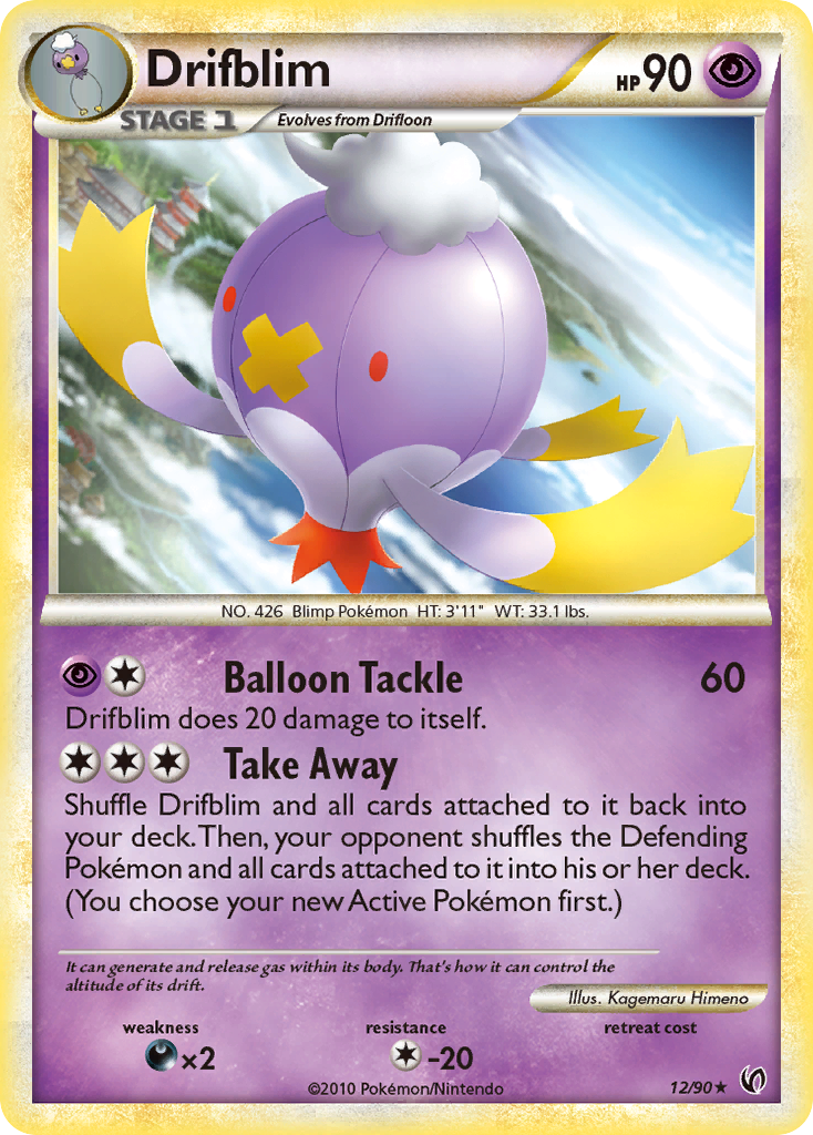 Drifblim (12/90) [HeartGold & SoulSilver: Undaunted] | Good Games Cannington