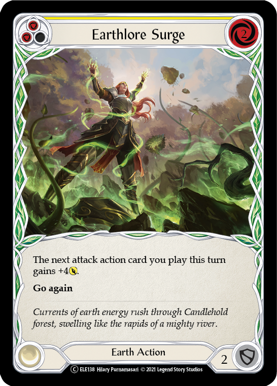 Earthlore Surge (Yellow) [U-ELE138] Unlimited Rainbow Foil | Good Games Cannington