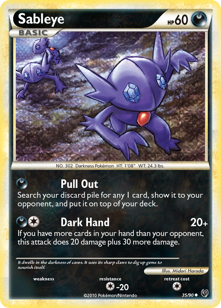 Sableye (35/90) [HeartGold & SoulSilver: Undaunted] | Good Games Cannington