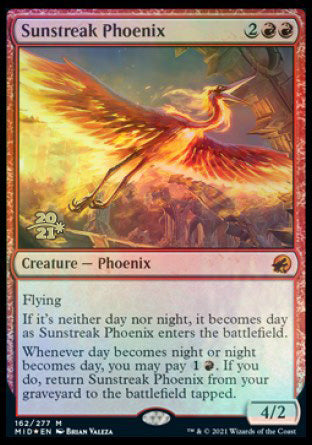 Sunstreak Phoenix [Innistrad: Midnight Hunt Prerelease Promos] | Good Games Cannington