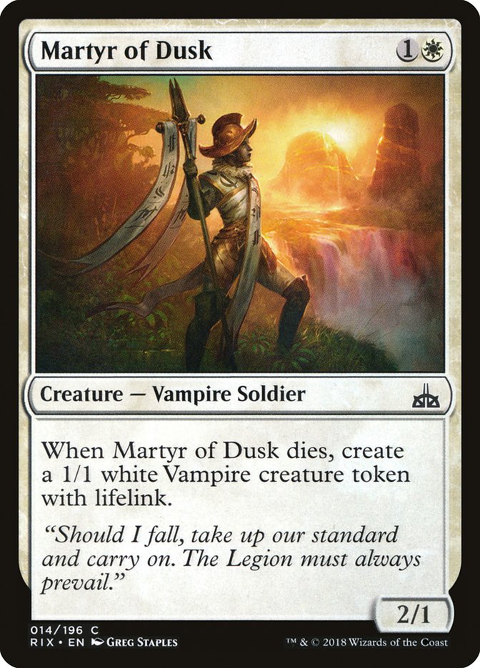 Martyr of Dusk [Rivals of Ixalan] | Good Games Cannington