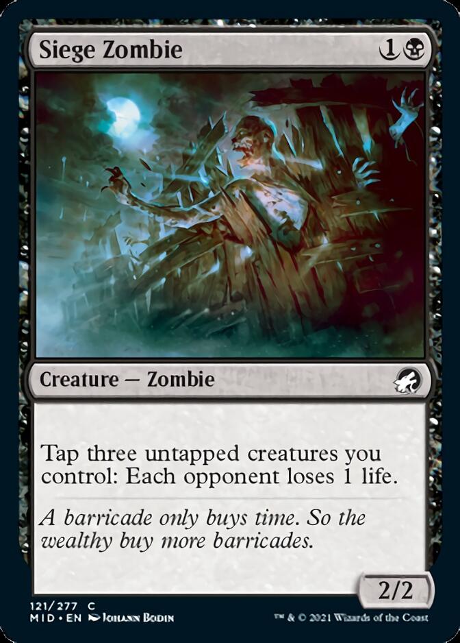 Siege Zombie [Innistrad: Midnight Hunt] | Good Games Cannington