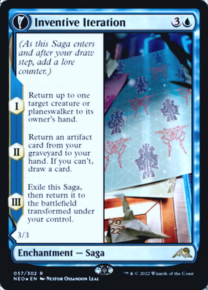 Inventive Iteration // Living Breakthrough [Kamigawa: Neon Dynasty Prerelease Promos] | Good Games Cannington