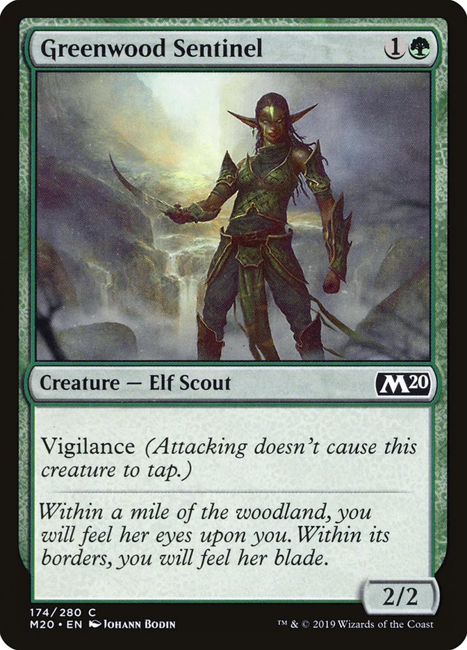 Greenwood Sentinel [Core Set 2020] | Good Games Cannington
