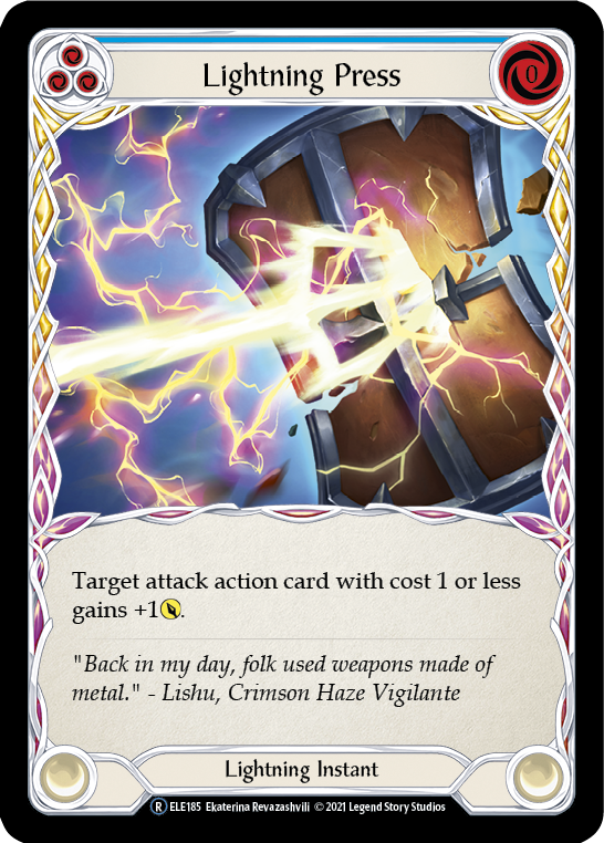 Lightning Press (Blue) [U-ELE185] Unlimited Normal | Good Games Cannington