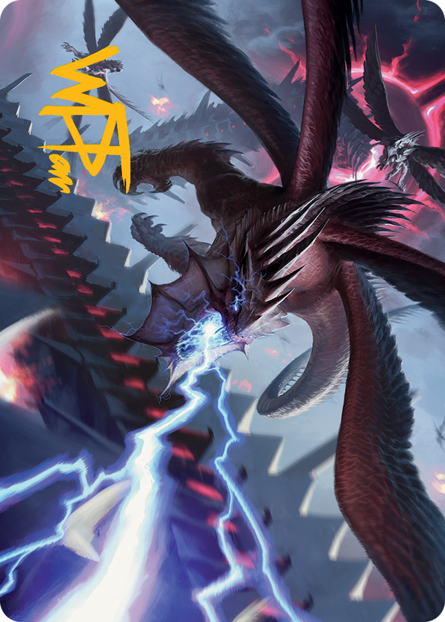 Defiant Thundermaw Art Card (Gold-Stamped Signature) [March of the Machine Art Series] | Good Games Cannington