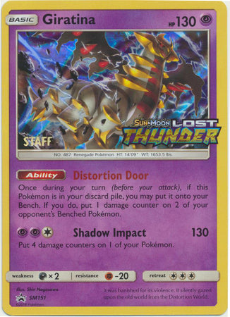 Giratina (SM151) (Staff Prerelease Promo) [Sun & Moon: Black Star Promos] | Good Games Cannington