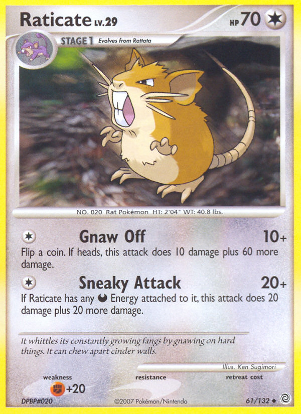 Raticate (61/132) [Diamond & Pearl: Secret Wonders] | Good Games Cannington