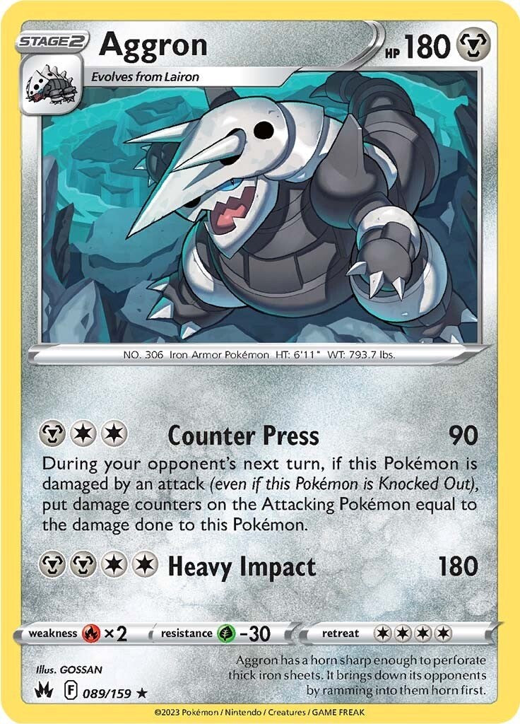 Aggron (089/159) [Sword & Shield: Crown Zenith] | Good Games Cannington