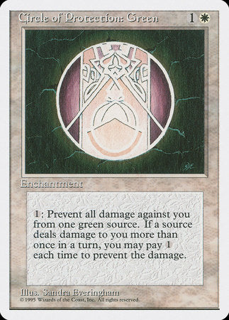 Circle of Protection: Green [Fourth Edition] | Good Games Cannington