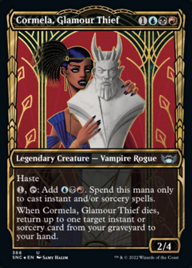 Cormela, Glamour Thief (Showcase Golden Age Gilded Foil) [Streets of New Capenna] | Good Games Cannington
