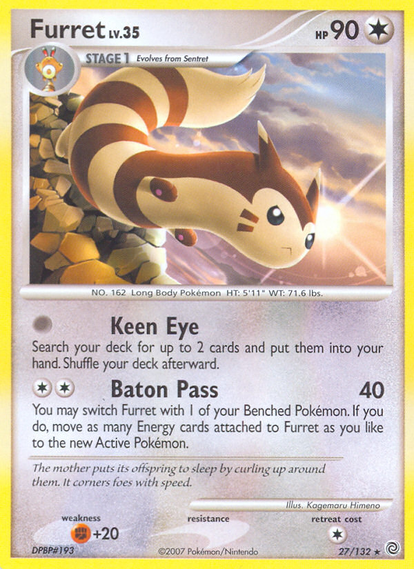 Furret (27/132) [Diamond & Pearl: Secret Wonders] | Good Games Cannington