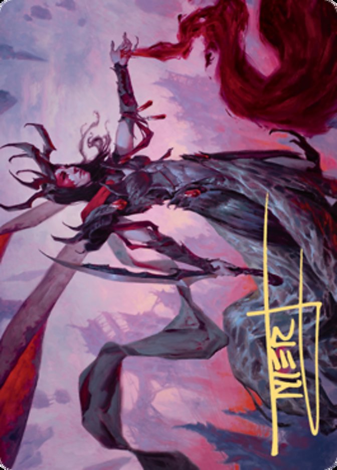 Drana, the Last Bloodchief Art Card (Gold-Stamped Signature) [Zendikar Rising Art Series] | Good Games Cannington