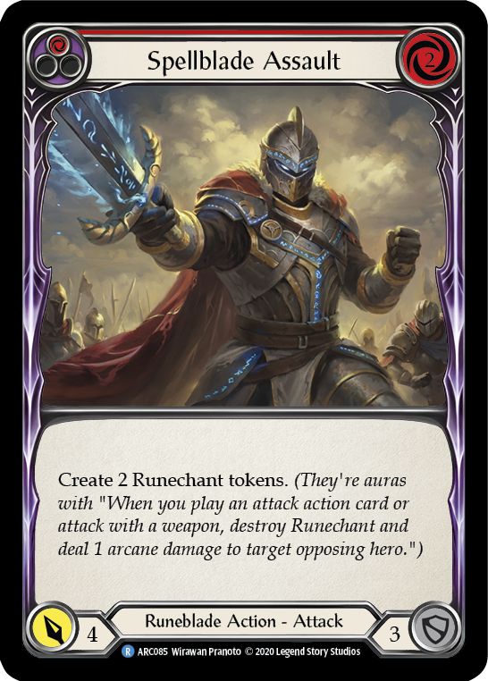 Spellblade Assault (Red) [U-ARC085] Unlimited Rainbow Foil | Good Games Cannington