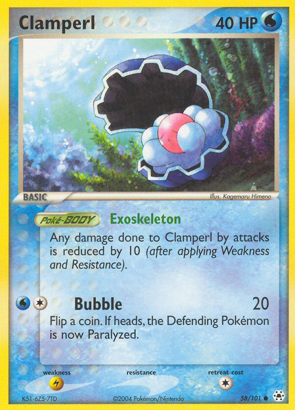 Clamperl (58/101) [EX: Hidden Legends] | Good Games Cannington