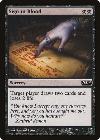 Sign in Blood [Magic 2010] | Good Games Cannington