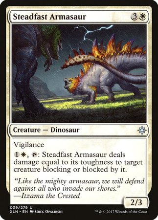 Steadfast Armasaur [Ixalan] | Good Games Cannington