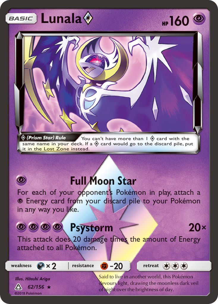 Lunala (62/156) (Prism Star) [Sun & Moon: Ultra Prism] | Good Games Cannington