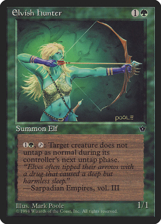 Elvish Hunter (Mark Poole) [Fallen Empires] | Good Games Cannington