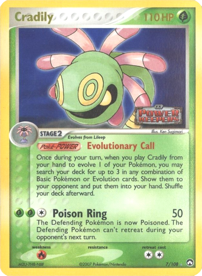 Cradily (7/108) (Stamped) [EX: Power Keepers] | Good Games Cannington