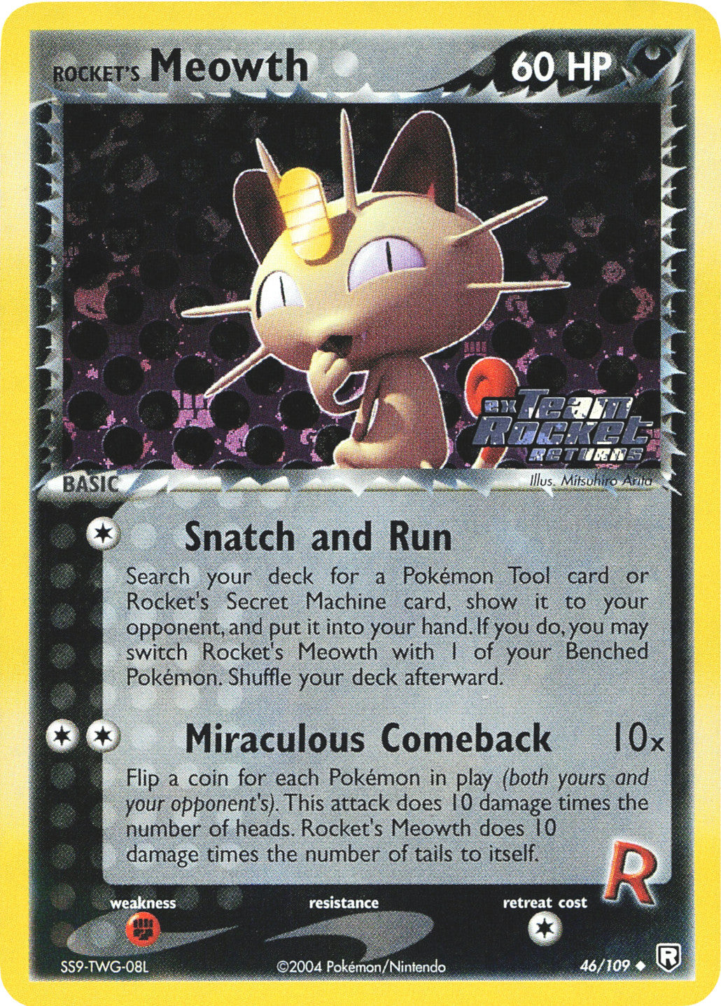 Rocket's Meowth (46/109) (Stamped) [EX: Team Rocket Returns] | Good Games Cannington